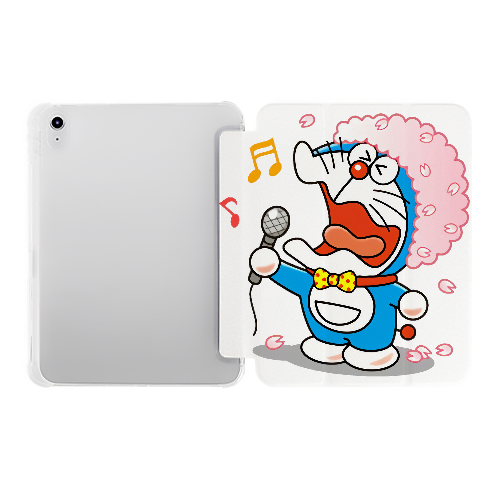 （画像用） ドラえもん Doraemon IPad ケース ペン収納付き 三つ折りスタンド PUレザー×シリコン 対応機種9.5/10.5/10.9インチ
